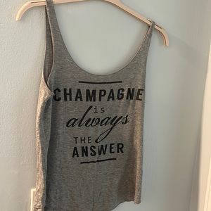 Champagne is the Answer graphic tank